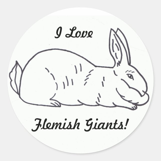 Adesivo Redondo Flemist Giant Rabbit Sticker (Frente)