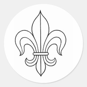Adesivo Redondo Fleur-de-lis