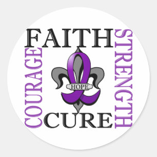 Adesivo Redondo Fleur De Lis 3 Chiari Malformation