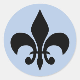 Adesivo Redondo Fleur de lis Blue Round Stick