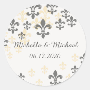 Adesivo Redondo Fleur de Lis Cascade Stickers