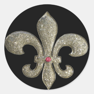 Adesivo Redondo Fleur de lis com bambo