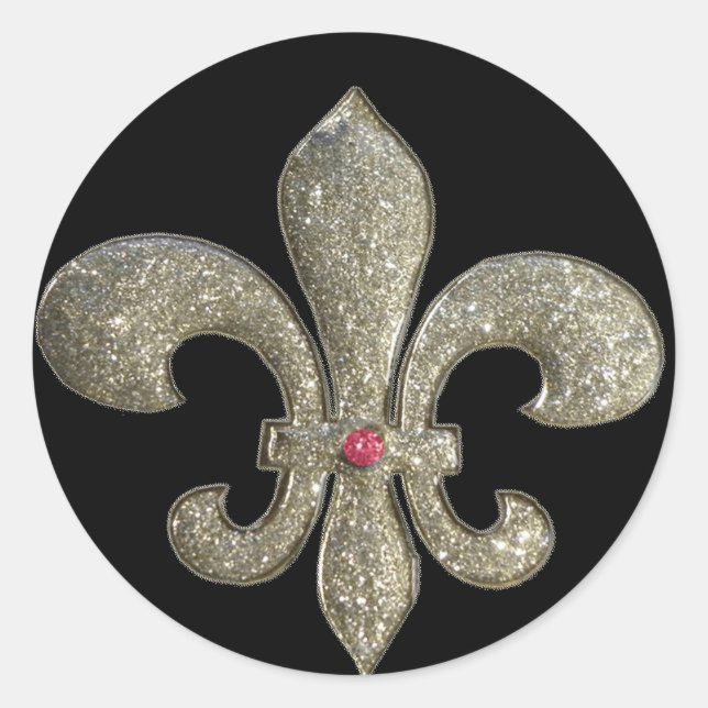 Adesivo Redondo Fleur de lis com bambo (Frente)