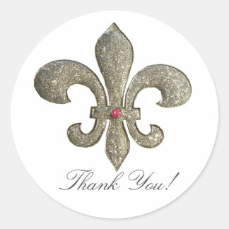 Adesivo Redondo Fleur de lis com bambo