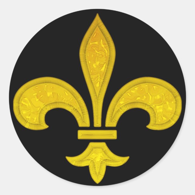 Adesivo Redondo Fleur De Lis Cut Glass (Frente)