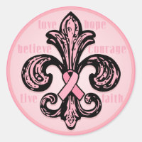 Fleur de lis de fita rosa