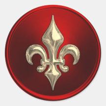 Fleur de Lis, Fleur de Lis, Seal de Envelope Verme