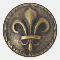 Fleur De Lis Medallion Sticker