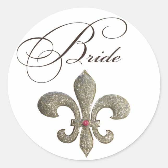 Adesivo Redondo Fleur de lis NOLA Bride Bling (Frente)