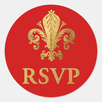 Adesivo Redondo Fleur-de-lis RSVP