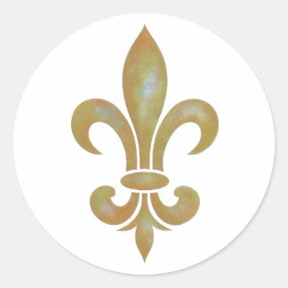 Adesivo Redondo Fleur de Lis Sticker
