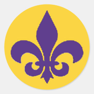 Adesivo Redondo Fleur de Lis Stickers