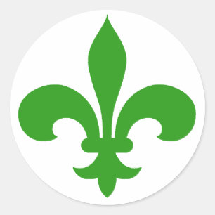 Adesivo Redondo Fleur de Lis Stickers GREEN