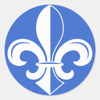 Adesivo Redondo Fleur de Lys Stickers