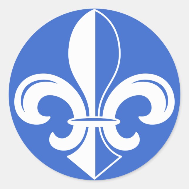 Adesivo Redondo Fleur de Lys Stickers (Frente)
