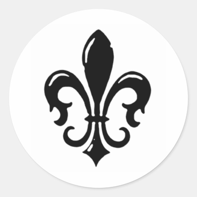 Adesivo Redondo Fleur Di Lis Designs (Frente)