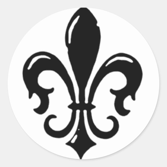 Adesivo Redondo Fleur Di Lis Designs (Frente)