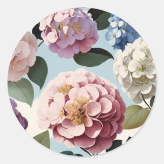 Adesivo Redondo Fleurs