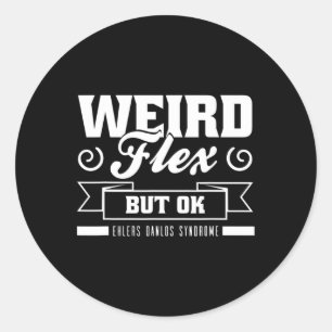 Adesivo Redondo Flex Mas Ok Ehlers Danlos Black White Zebra Stri