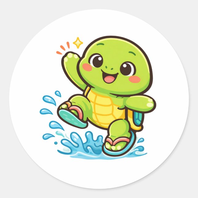 Adesivo Redondo Flip-Flop Splash (Frente)