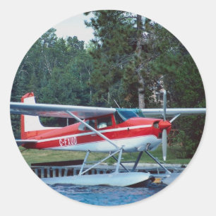 Adesivo Redondo Floatplane de Cessna