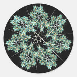 Adesivo Redondo floco de neve