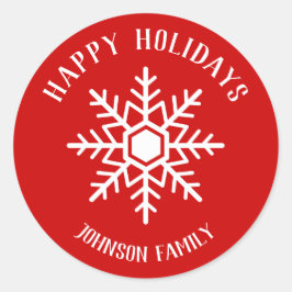 Adesivo Redondo Floco de neve