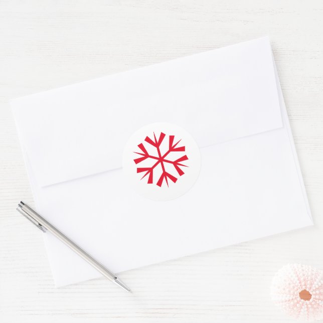 Adesivo Redondo Floco de Neve (Envelope)