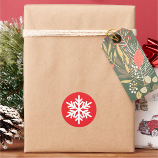 Adesivo Redondo floco de neve