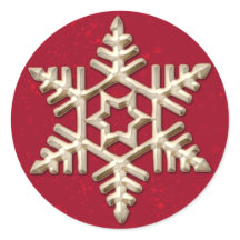 Floco de neve Dourado no feriado vermelho