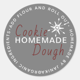 Adesivo Redondo Floco de Neve Homemade de Cookie Dough