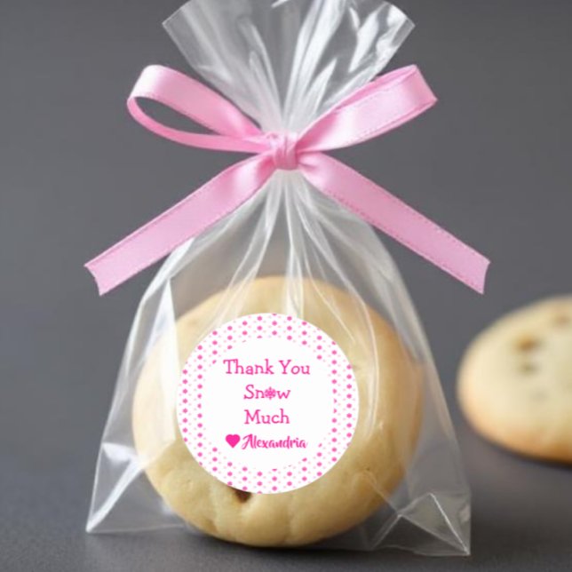 Adesivo Redondo Floco de Neve Obrigado (Criador carregado)