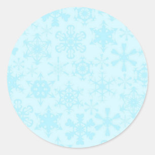 Adesivo Redondo Flocos de neve
