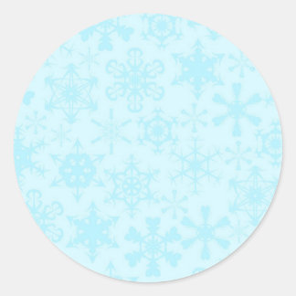 Adesivo Redondo Flocos de neve