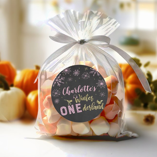 Adesivo Redondo Flocos de neve de aniversário da Holanda do invern (Criador carregado)