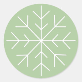 Adesivo Redondo flocos de neve do inverno da Maravilha de inverno