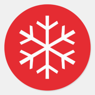 Adesivo Redondo Flocos de neve Pop