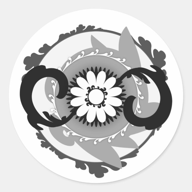Adesivo Redondo Flor (Frente)
