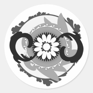 Adesivo Redondo Flor