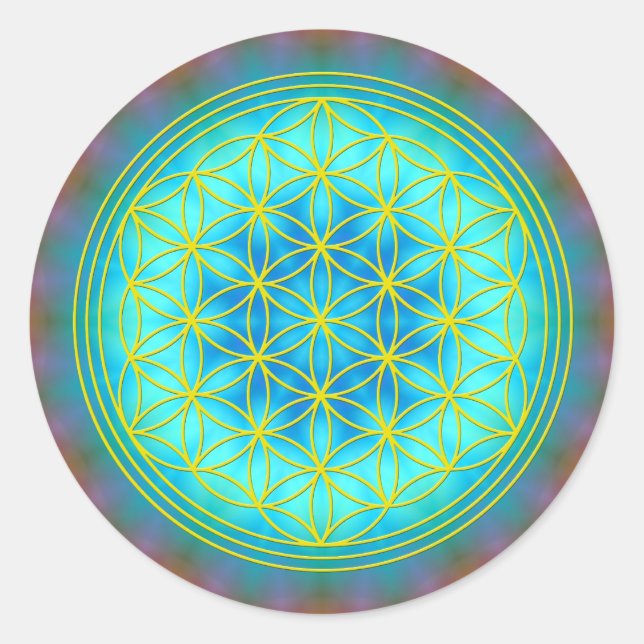 Adesivo Redondo Flor a vida motivo 11 (Frente)