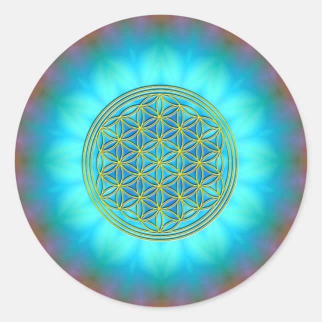 Adesivo Redondo Flor a vida motivo 11 (Frente)