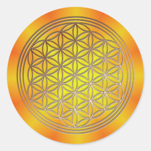 Adesivo Redondo Flor a vida motivo 5