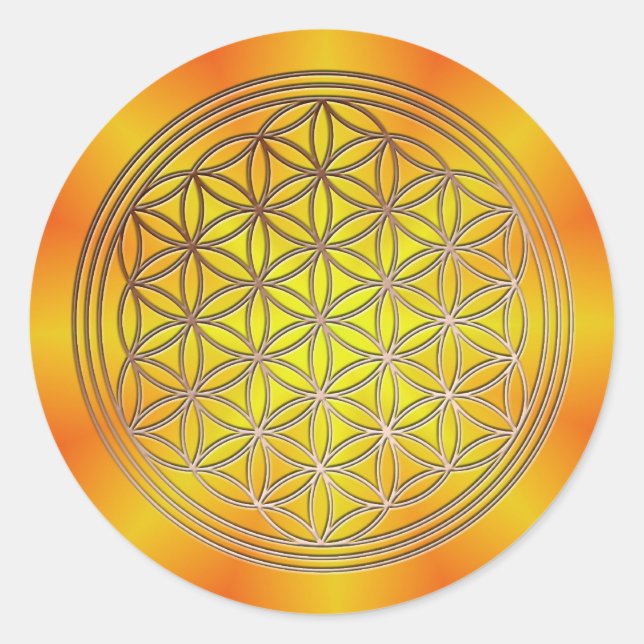 Adesivo Redondo Flor a vida motivo 5 (Frente)