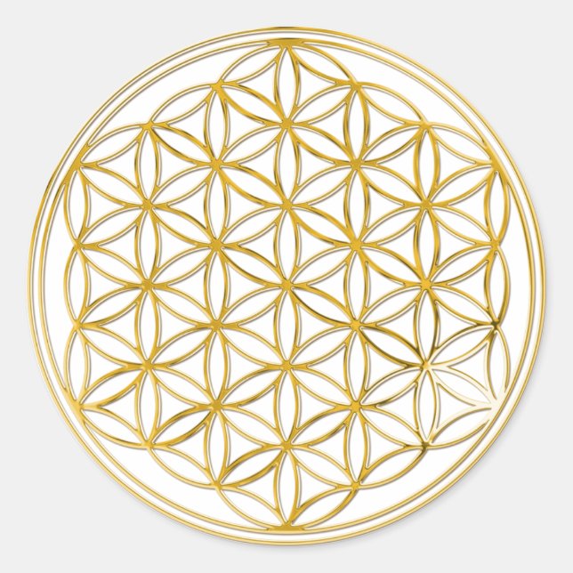 Adesivo Redondo Flor a vida | pequena (Frente)