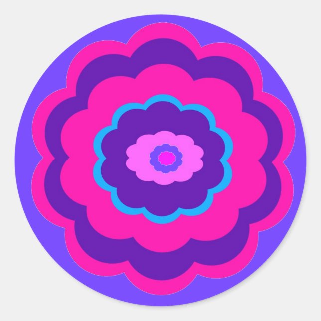 Adesivo Redondo Flor Cheio (Frente)