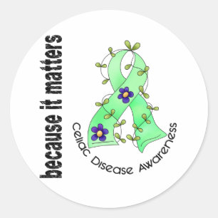 Adesivo Redondo Flor da Doença Celiônica Fita 3
