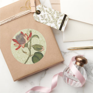 Adesivo Redondo Flor da paixão do vintage