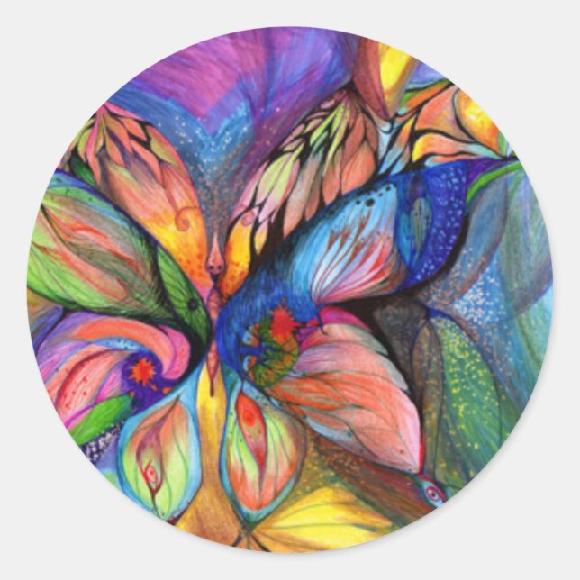 Adesivo Redondo Flor da terra dos sonhos (Frente)