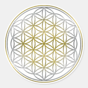 Adesivo Redondo FLOR DA VIDA / Blume des Lebens - BiColor