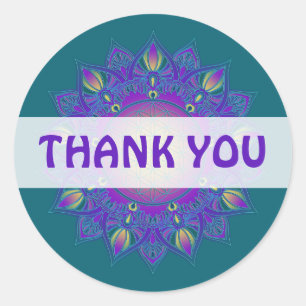 Adesivo Redondo Flor Da Vida - Índia Mandala 3